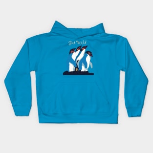 Penguins: Get Wild Kids Hoodie